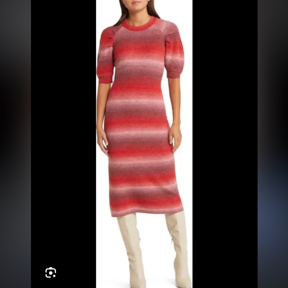 Adelyn Rae Lauren Ombré Midi Sweater Dress